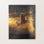 Majestic Dei im Winterwald Puzzle (Vertikal)