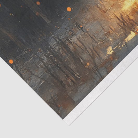 Majestic Dei im Winterwald Seidenpapier (Ausschnitt)