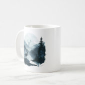 Majestic Dei in Forest Landschaft Kaffeetasse (Vorderseite Links)