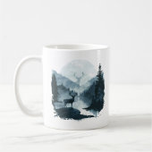 Majestic Dei in Forest Landschaft Kaffeetasse (Links)