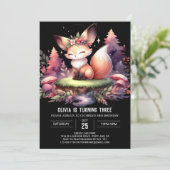 Majestic Digital Fox Geburtstag Einladung (Stehend Vorderseite)