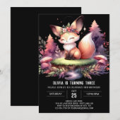 Majestic Digital Fox Geburtstag Einladung (Vorne/Hinten)