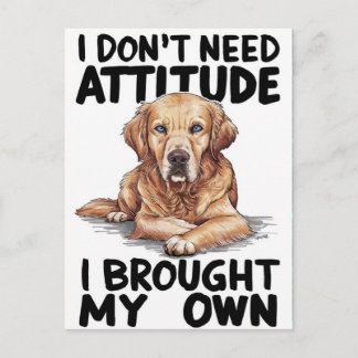 Majestic Dog mit Defiant-Meldung Postkarte