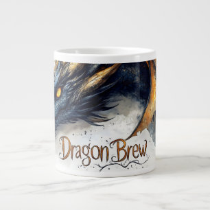 Majestic Dragon Head Wasserfarbe Illustration Jumbo-Tasse