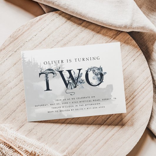 Majestic Dragon Mythys 2. Geburtstag Einladung