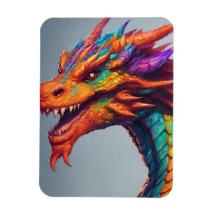 Majestic Dragon Portrait Magnet