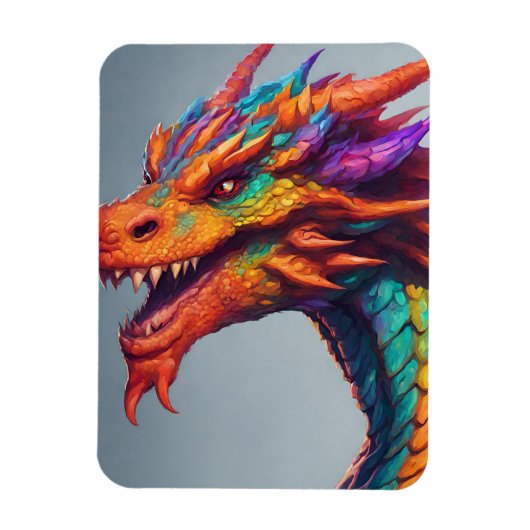 Majestic Dragon Portrait Magnet (Vertikal)