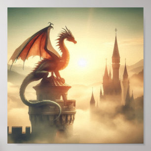 Majestic Dragon Poster