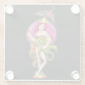 Majestic Dragon Princess Queen Fire Glasuntersetzer (Rückseite)
