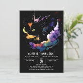 Majestic Dragon Whimsy Birthday Einladung (Stehend Vorderseite)