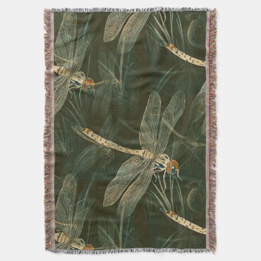 Majestic Dragonfly Pattern Decke (Vorderseite Vertikal)