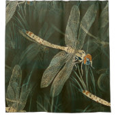 Majestic Dragonfly Pattern  Duschvorhang (Vorderseite)