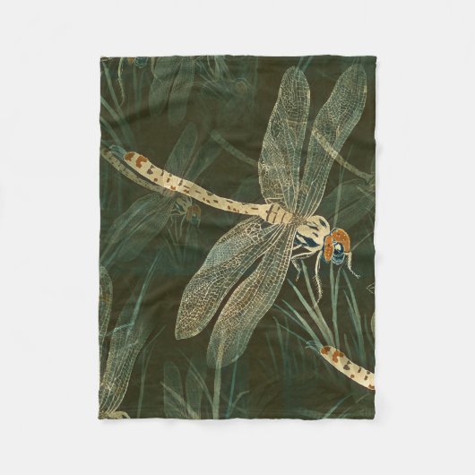 Majestic Dragonfly Pattern Fleecedecke (Vorderseite)