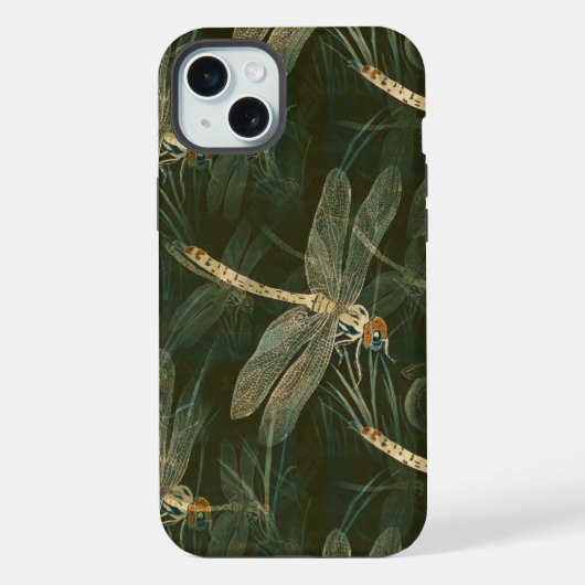 Majestic Dragonfly Pattern iPhone Hülle (Rückseite)