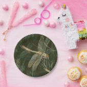 Majestic Dragonfly Pattern Pappteller (Party)