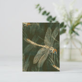 Majestic Dragonfly Pattern Postkarte (Stehend Vorderseite)