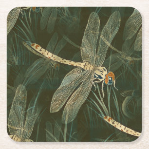 Majestic Dragonfly Pattern Rechteckiger Pappuntersetzer