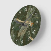 Majestic Dragonfly Pattern Runde Wanduhr (Winkel)