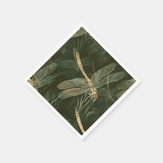 Majestic Dragonfly Pattern Serviette (Ecke)