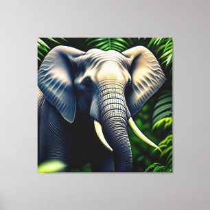 Majestic Dschungel Elephant - frei und frei Leinwanddruck