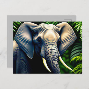 Majestic Dschungel Elephant - frei und frei Postkarte