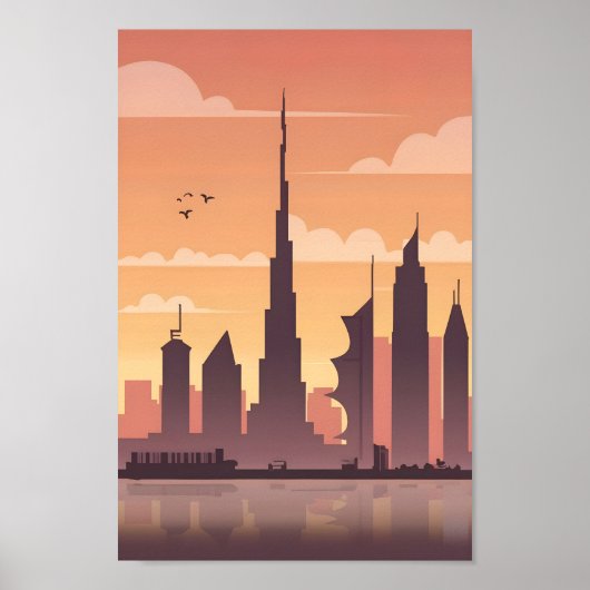 Majestic Dubai City Elegance 4K Aussicht Poster (Vorne)