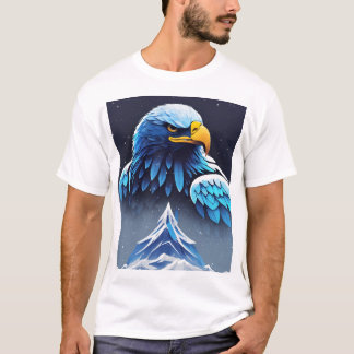 Majestic Eagle and Snowy Mountain T - Shirt