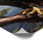 Majestic Eagle auf Baumzweigplakat Poster (Ecke)