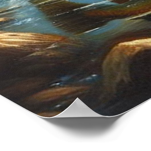 Majestic Eagle Capture a Lake Foreut Poster (Ecke)