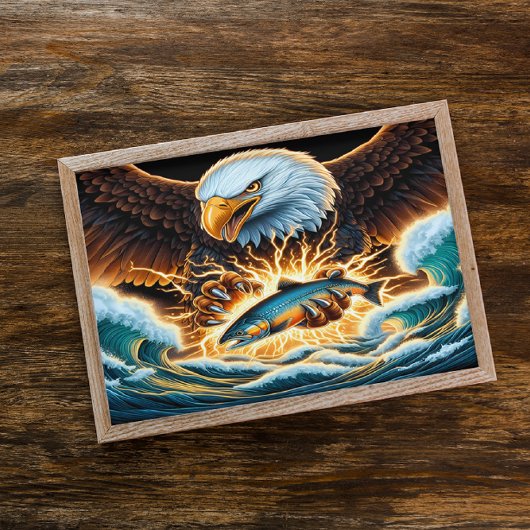 Majestic Eagle Capture Prey Poster