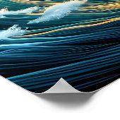 Majestic Eagle Capture Prey Poster (Ecke)