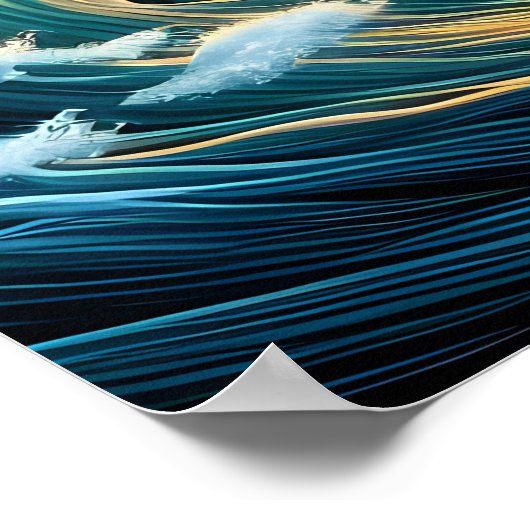 Majestic Eagle Capture Prey Poster (Ecke)