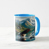 Majestic Eagle Capturing Fish at Sunrise 20x16 Tasse (VorderseiteRechts)