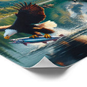 Majestic Eagle Capturing Fish at Sunrise 8x10 Poster (Ecke)