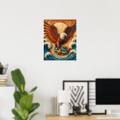 Majestic Eagle Clutching a Fish 16x20 Poster (Heimbüro)