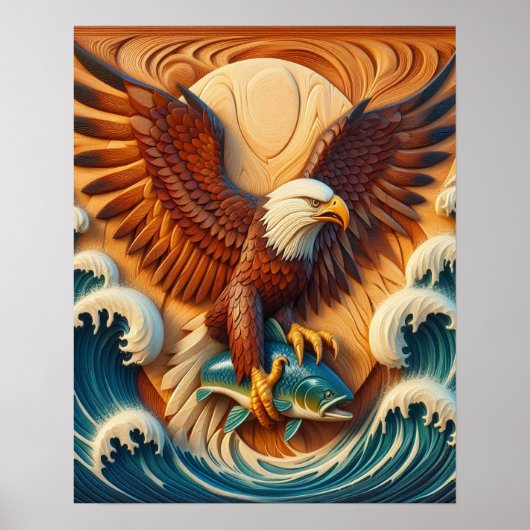 Majestic Eagle Clutching a Fish 16x20 Poster (Vorne)
