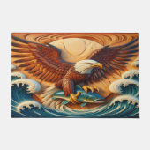 Majestic Eagle Clutching a Fish 36x24 Fußmatte (Vorderseite)