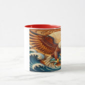 Majestic Eagle Clutching a Fish 36x24 Tasse (Zentrum)