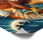 Majestic Eagle Clutching a Fish 8x10 Poster (Ecke)