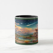 Majestic Eagle Cosmic Sky Mountain Mug Tasse (Zentrum)