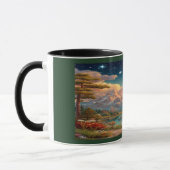 Majestic Eagle Cosmic Sky Mountain Mug Tasse (Links)