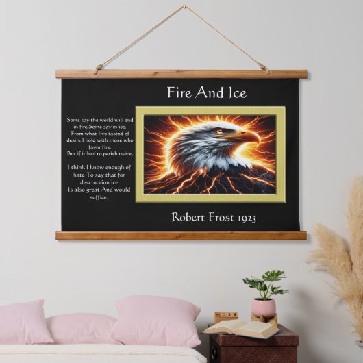 Majestic Eagle: Der Blitz Wandteppich Mit Holzrahmen (Schlafzimmer)