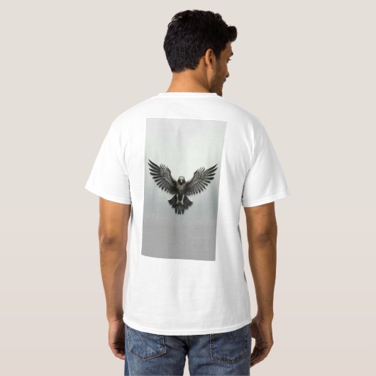 Majestic Eagle Design T - Shirt - Jhajhale Store E (Schwarz voll)