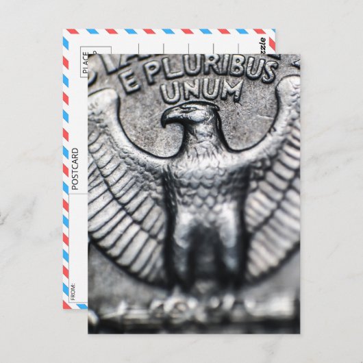 Majestic Eagle Emblem Nah-up Postkarte (Vorne/Hinten)