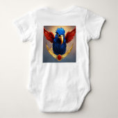 Majestic Eagle Emblem White Background T - Shirt (Rückseite)