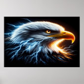 Majestic Eagle Embracing Lightning Poster (Vorne)