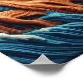 Majestic Eagle Fishing in einer Welle 24x36 Poster (Ecke)