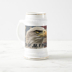 Majestic Eagle & Flag - Geist der Freiheit Bierglas