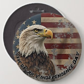 Majestic Eagle & Flag - Geist der Freiheit Button (Vorne & Hinten)
