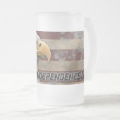 Majestic Eagle & Flag - Geist der Freiheit Mattglas Bierglas (VorderseiteRechts)